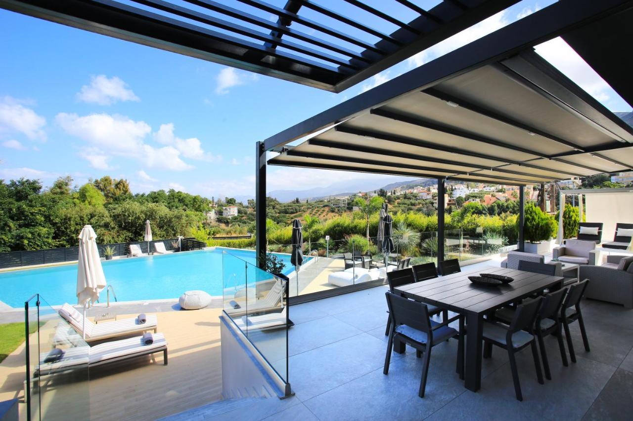 Orama Luxury Villa 4 Bedrooms With Private Pool 赫索尼索斯 外观 照片