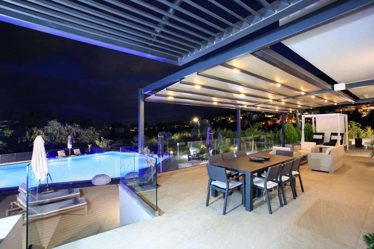 Orama Luxury Villa 4 Bedrooms With Private Pool 赫索尼索斯 外观 照片