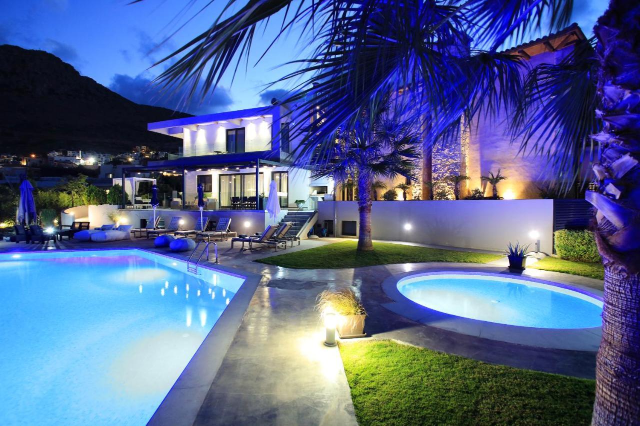 Orama Luxury Villa 4 Bedrooms With Private Pool 赫索尼索斯 外观 照片