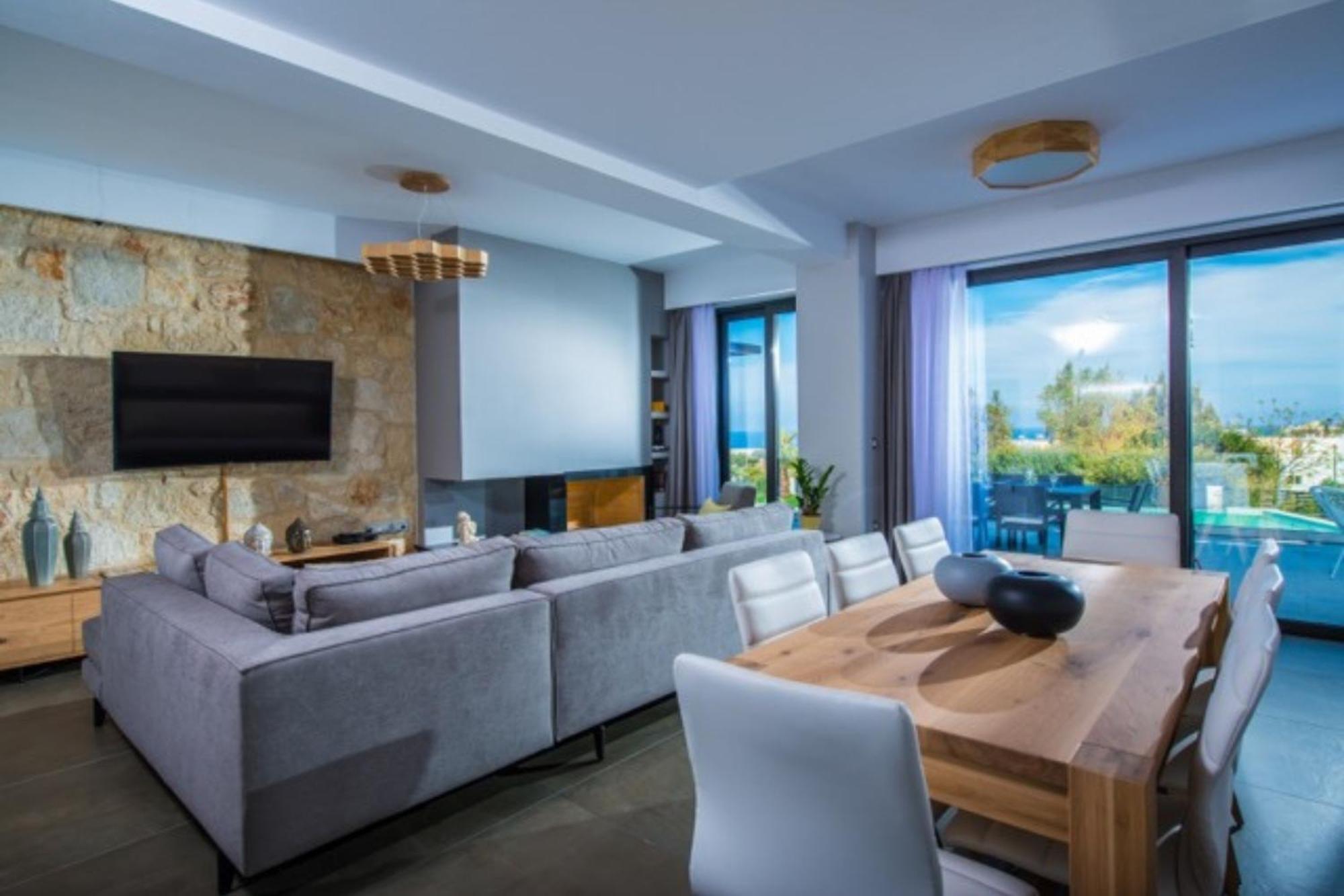 Orama Luxury Villa 4 Bedrooms With Private Pool 赫索尼索斯 外观 照片