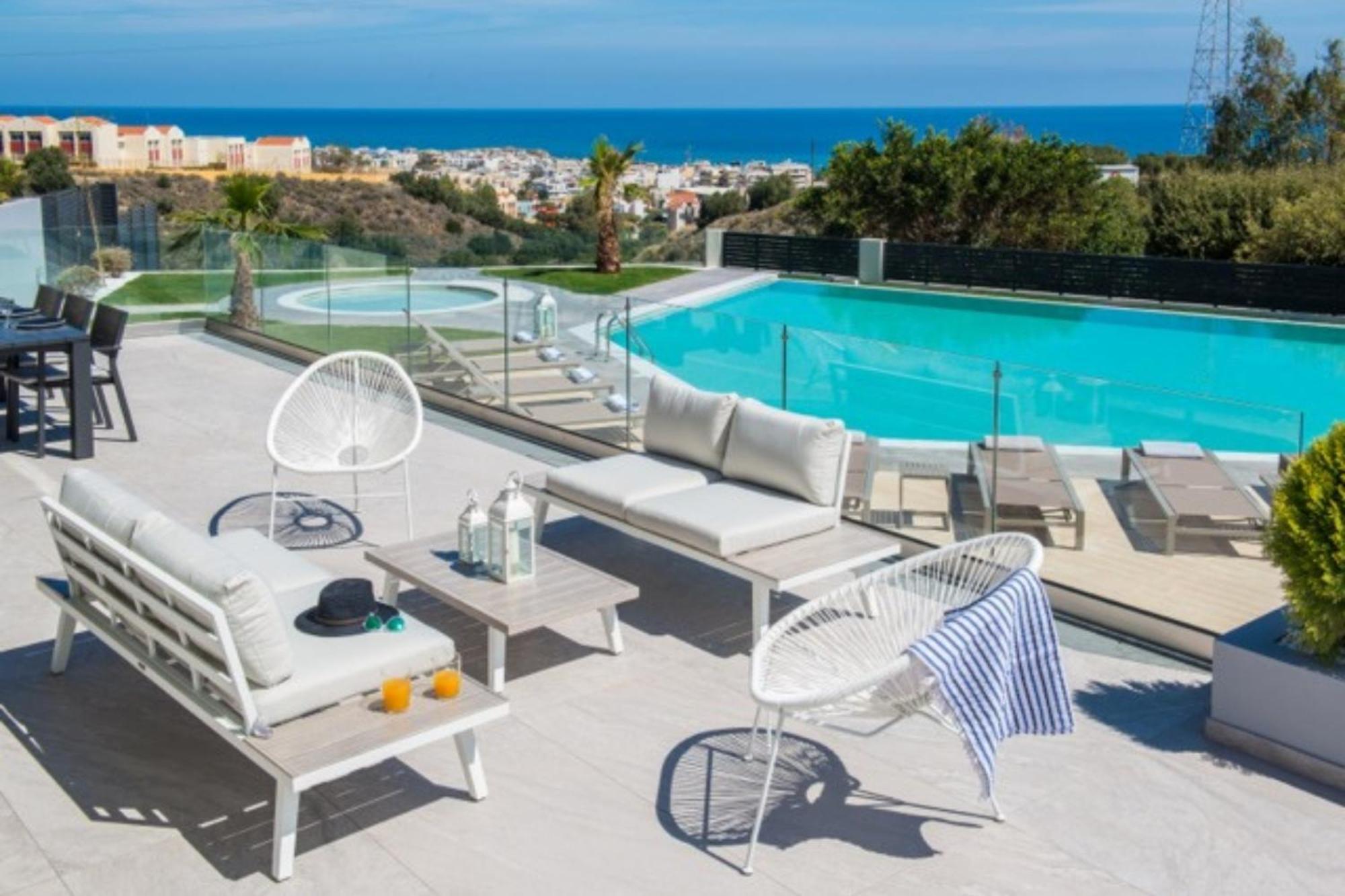 Orama Luxury Villa 4 Bedrooms With Private Pool 赫索尼索斯 外观 照片