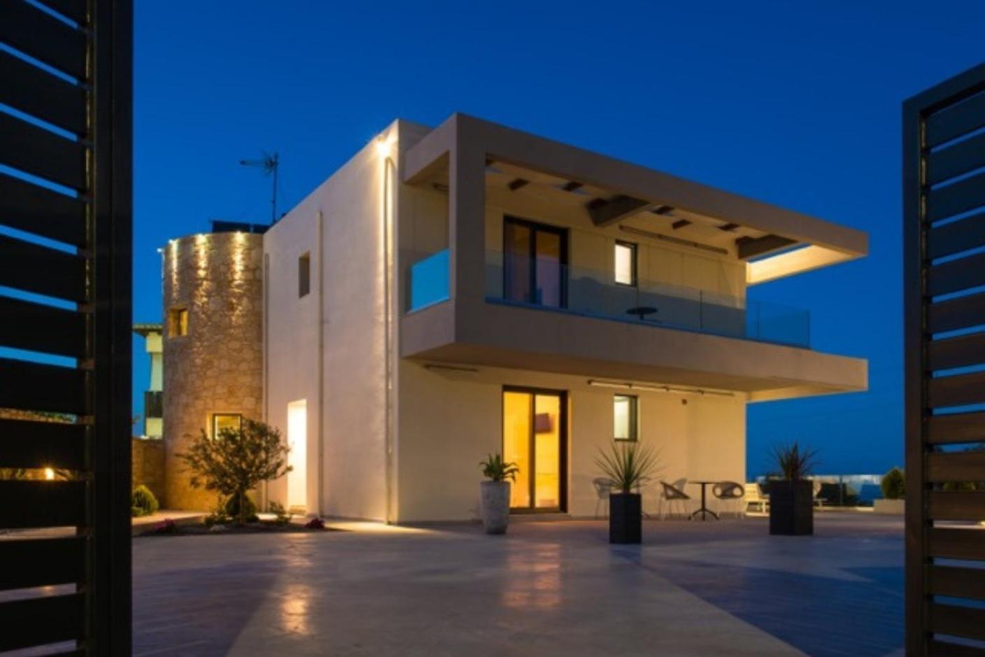 Orama Luxury Villa 4 Bedrooms With Private Pool 赫索尼索斯 外观 照片