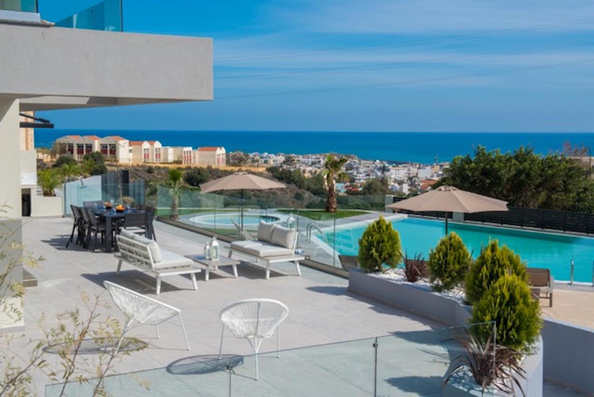 Orama Luxury Villa 4 Bedrooms With Private Pool 赫索尼索斯 外观 照片